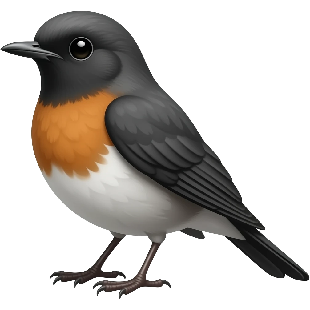 black robin emoji