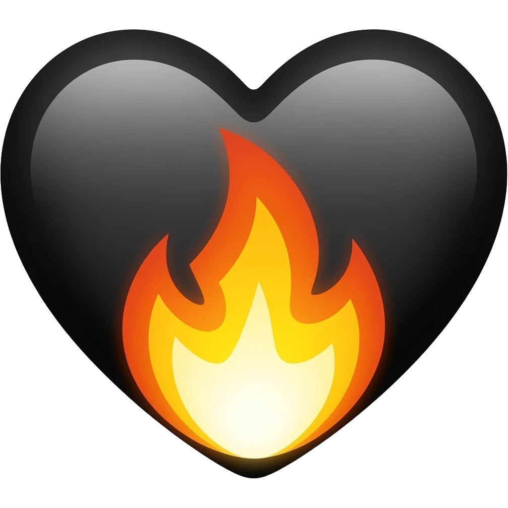 این رو 🖤با این🔥ترکیب کن مثل این❤️‍🔥باشه emoji