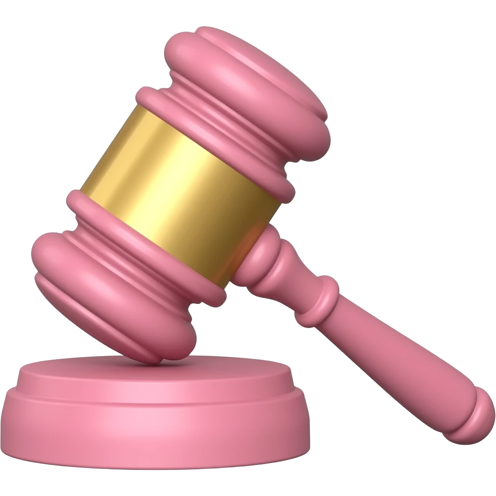 Pink Gavel  emoji emoji