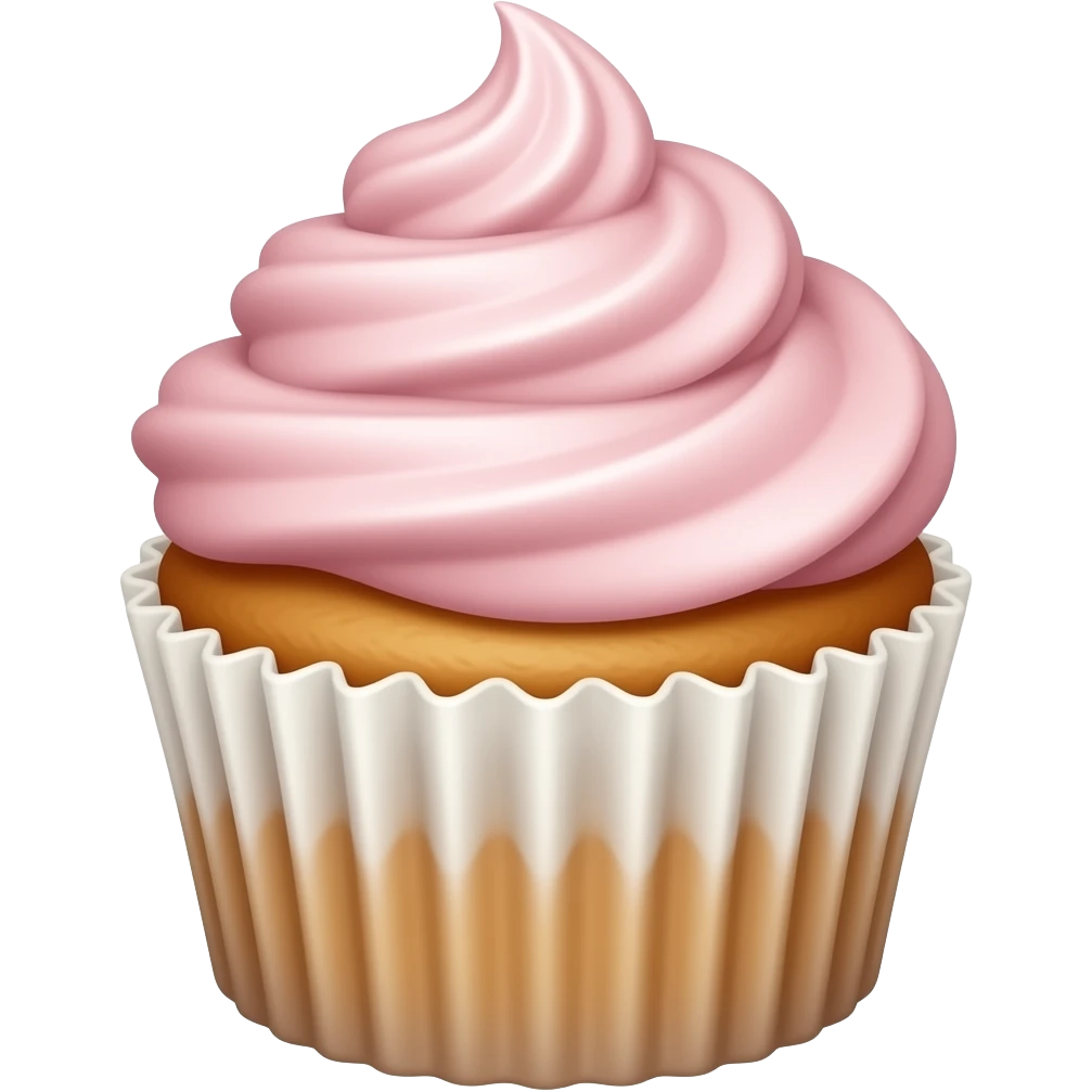 Cupcake with pink icing emoji