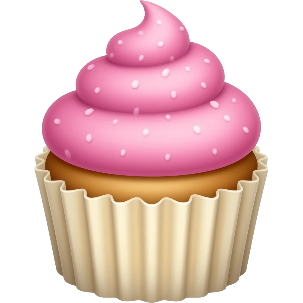 Cupcake with pink icing emoji