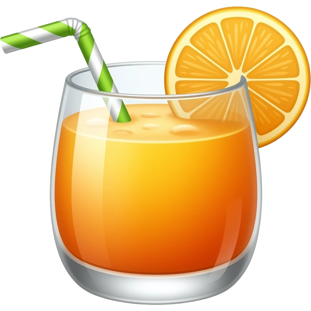 orange tropical cocktail (wide glass) emoji
