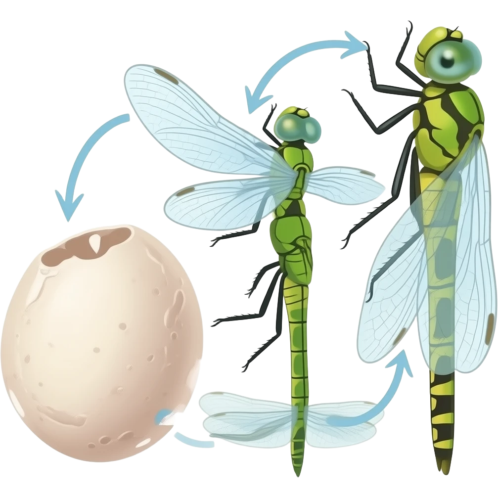 Dragonfly life cycle emoji