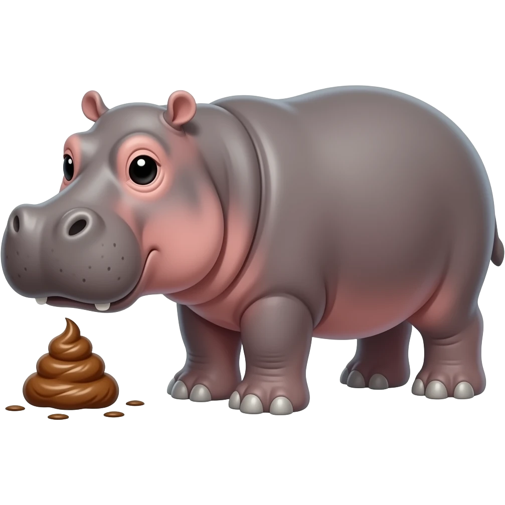 🦛 pooping emoji
