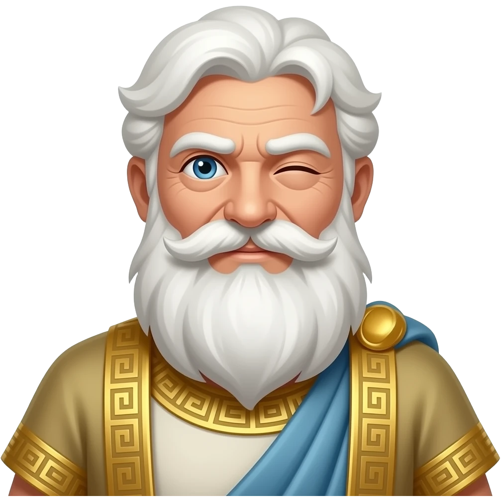 Older god winking emoji