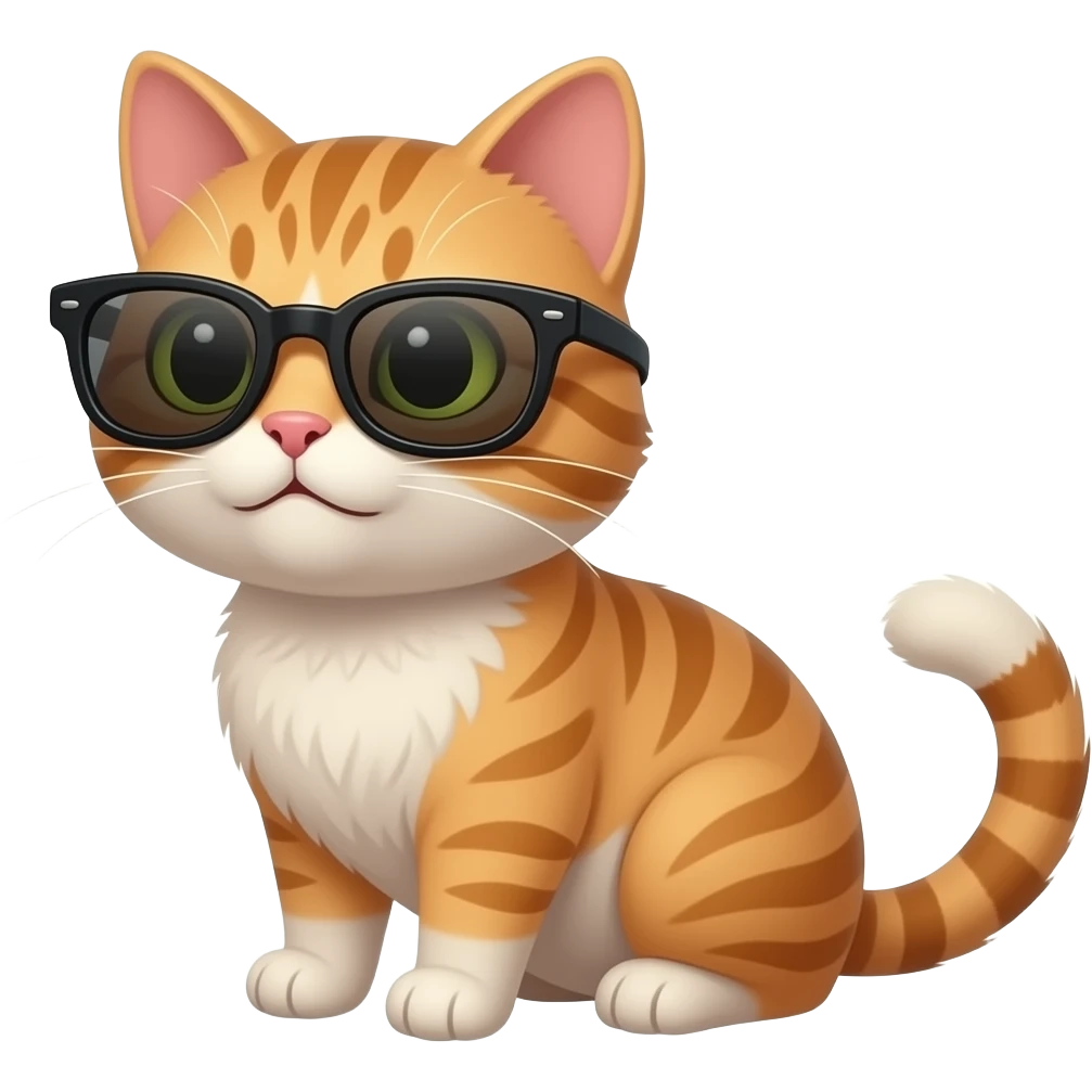 Cat wearing sunglasses emoji