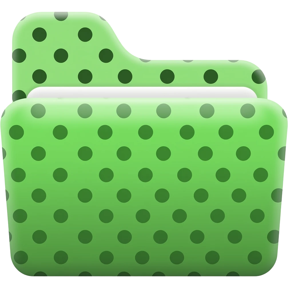 green folder with black dots emoji