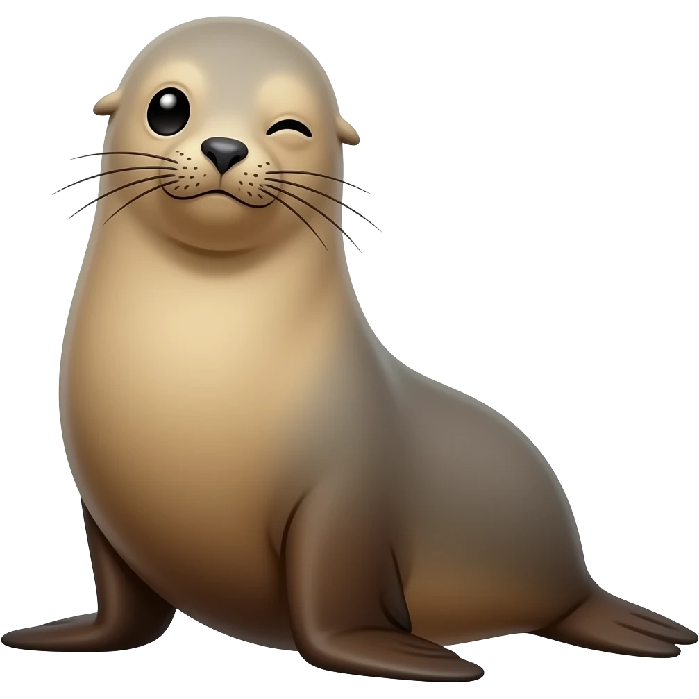 sealion wink emoji