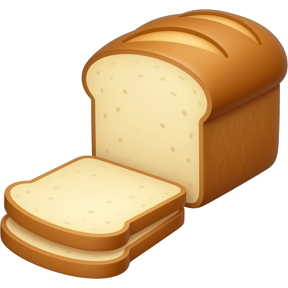 Bread loaf and slices emoji