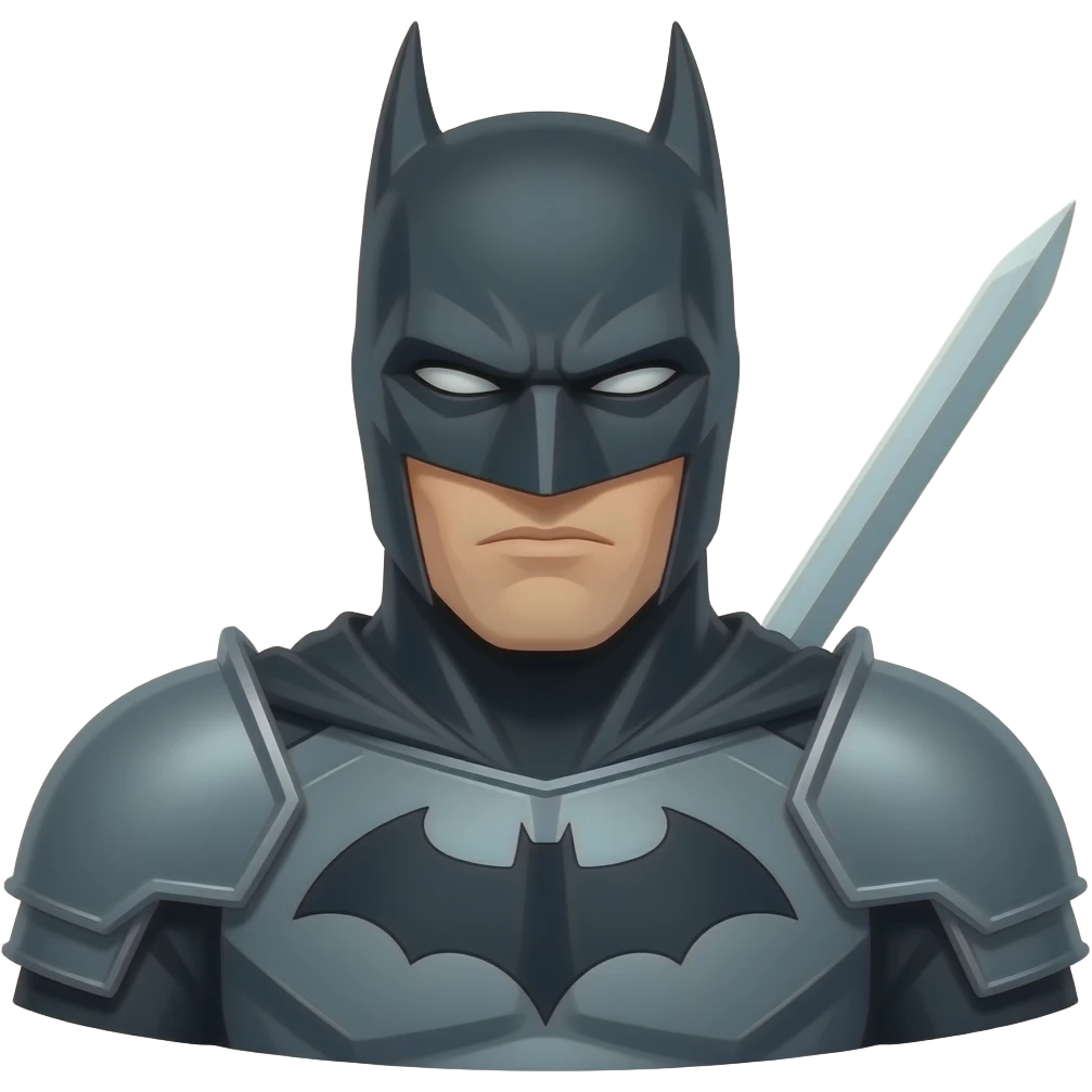 Pero con armadura Sin la espada un caballero oscuro emoji