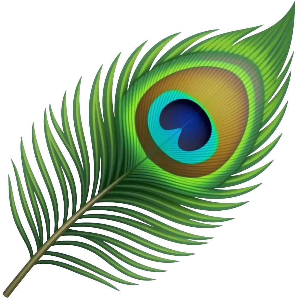 Peacock feather emoji