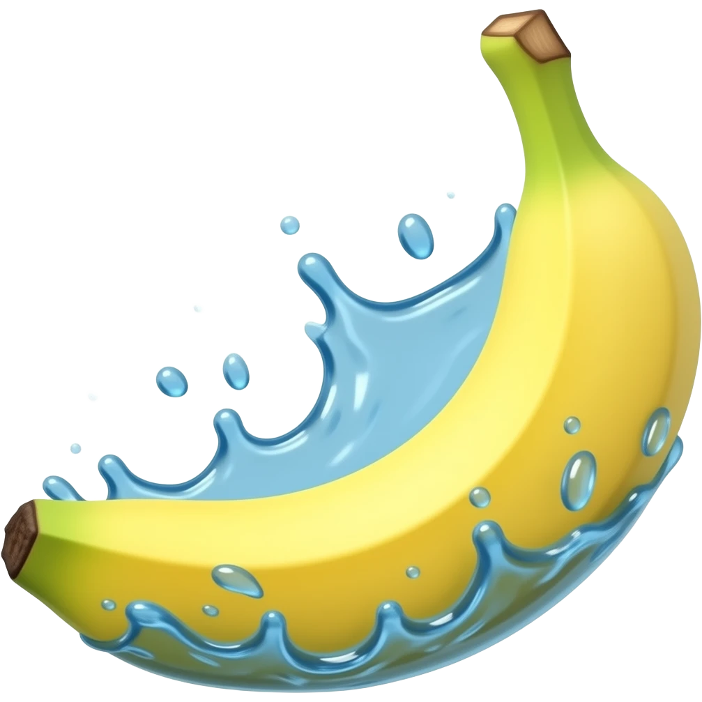 банан , брызги на банане emoji