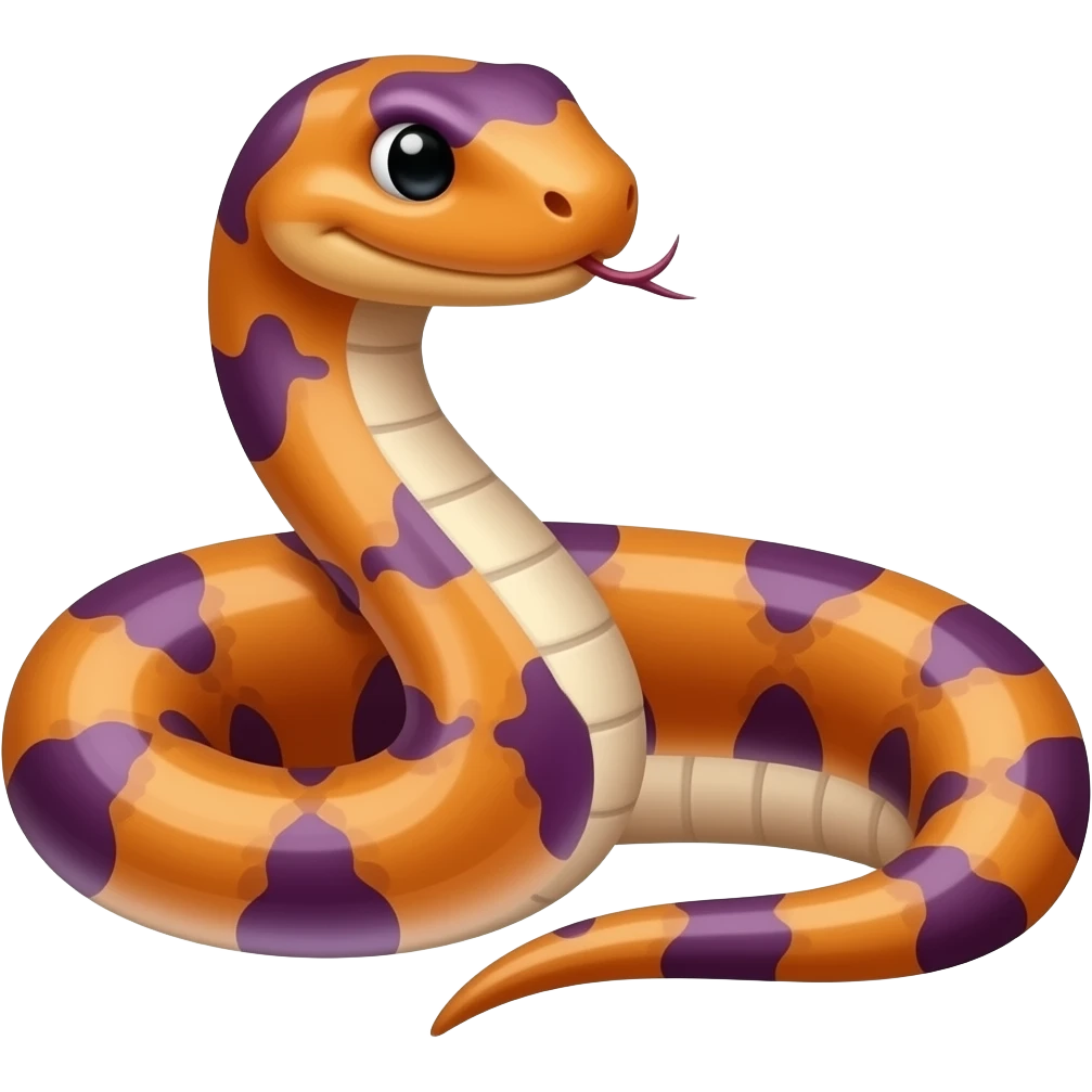 snake in halloween colors emoji