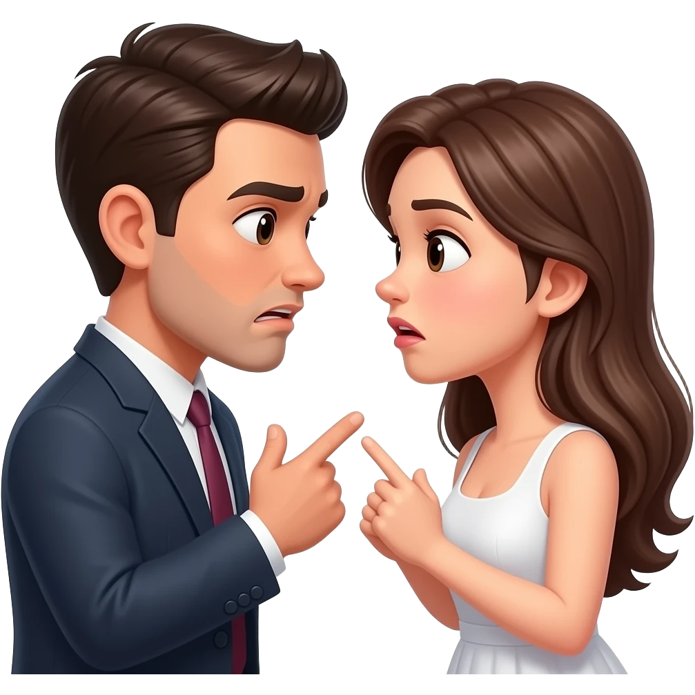 two arguing lovers emoji