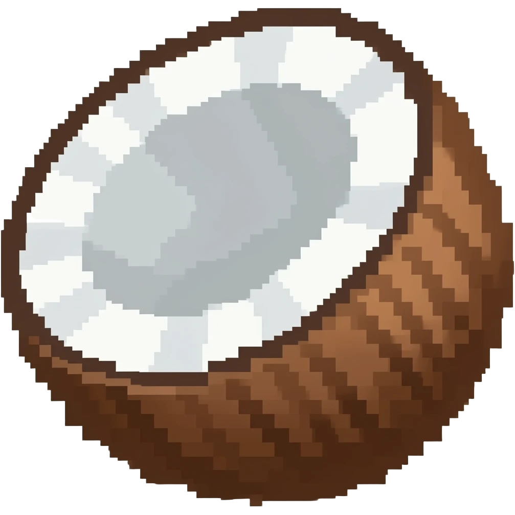 pixel coconut emoji
