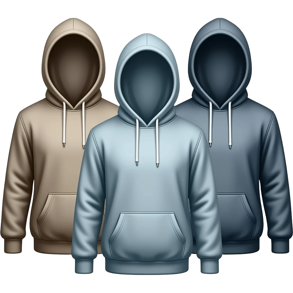 3 hoodies together better design emoji