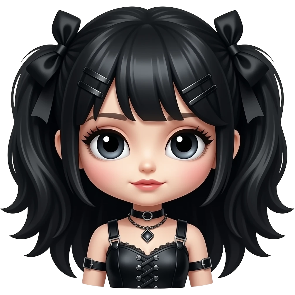 goth doll emoji