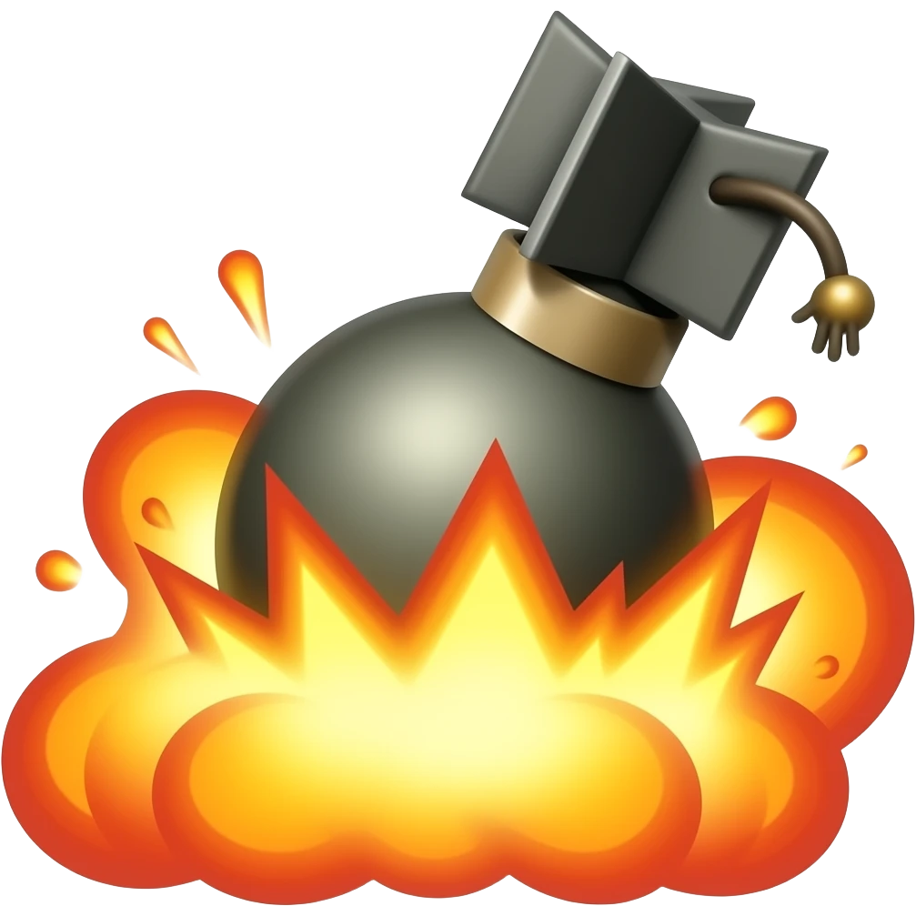 Bombs blasting emoji