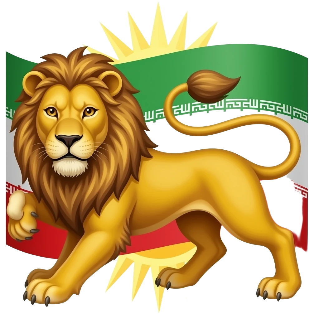 ارم پرچم شیرو خورشید پهلویو‌میخوام طبیعی emoji