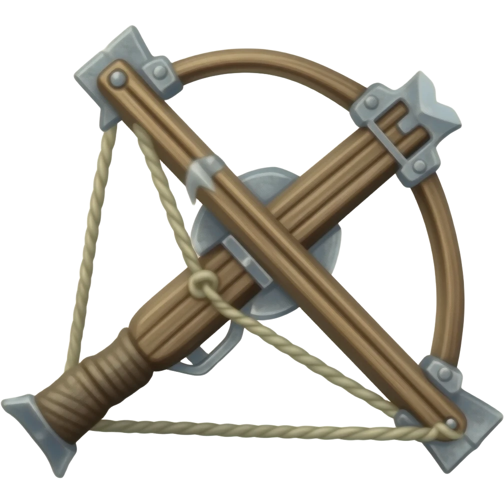 medieval crossbow loaded with a bolt - with no background emoji