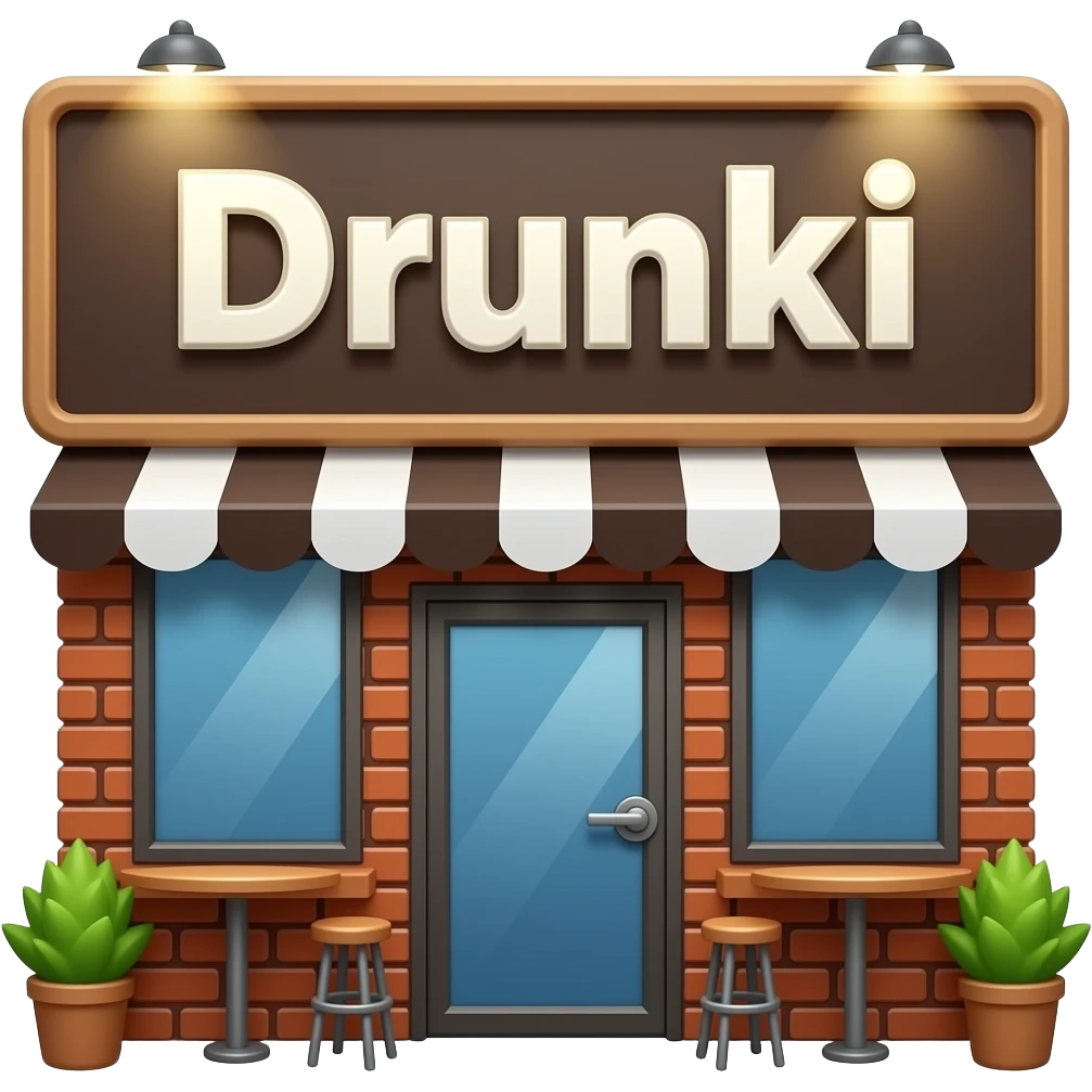 bar named drunki building emoji no background emoji