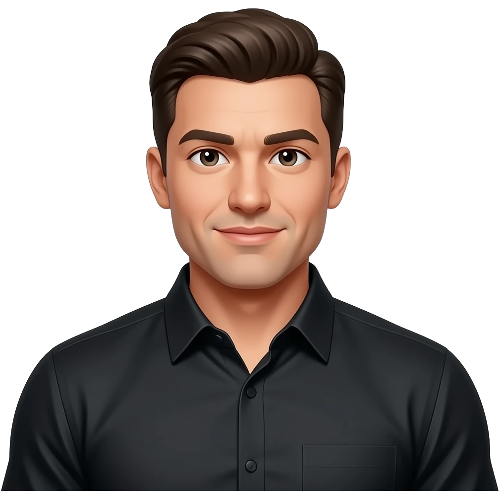 black busines shirt msucle fit emoji