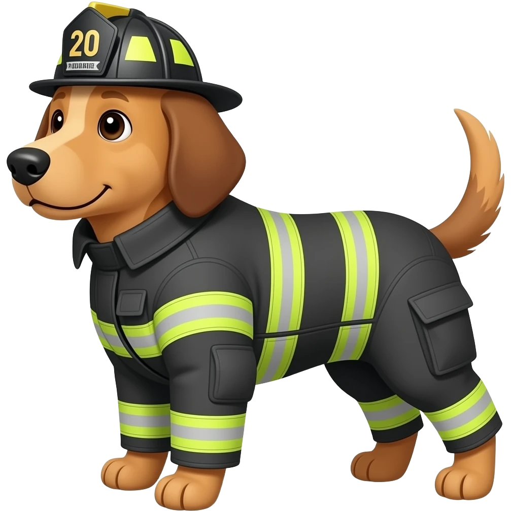 firefighter dog emoji