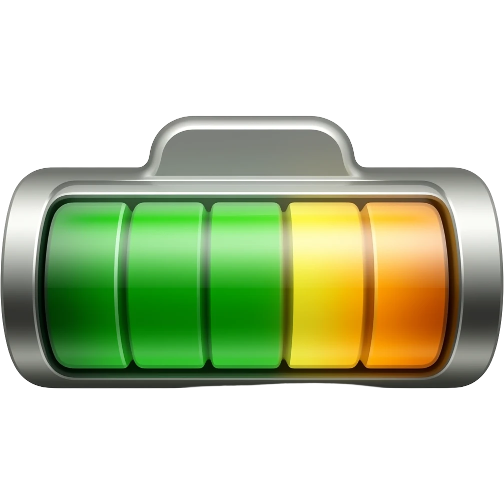 Батарейка с индикатором заряда горизонтальная emoji