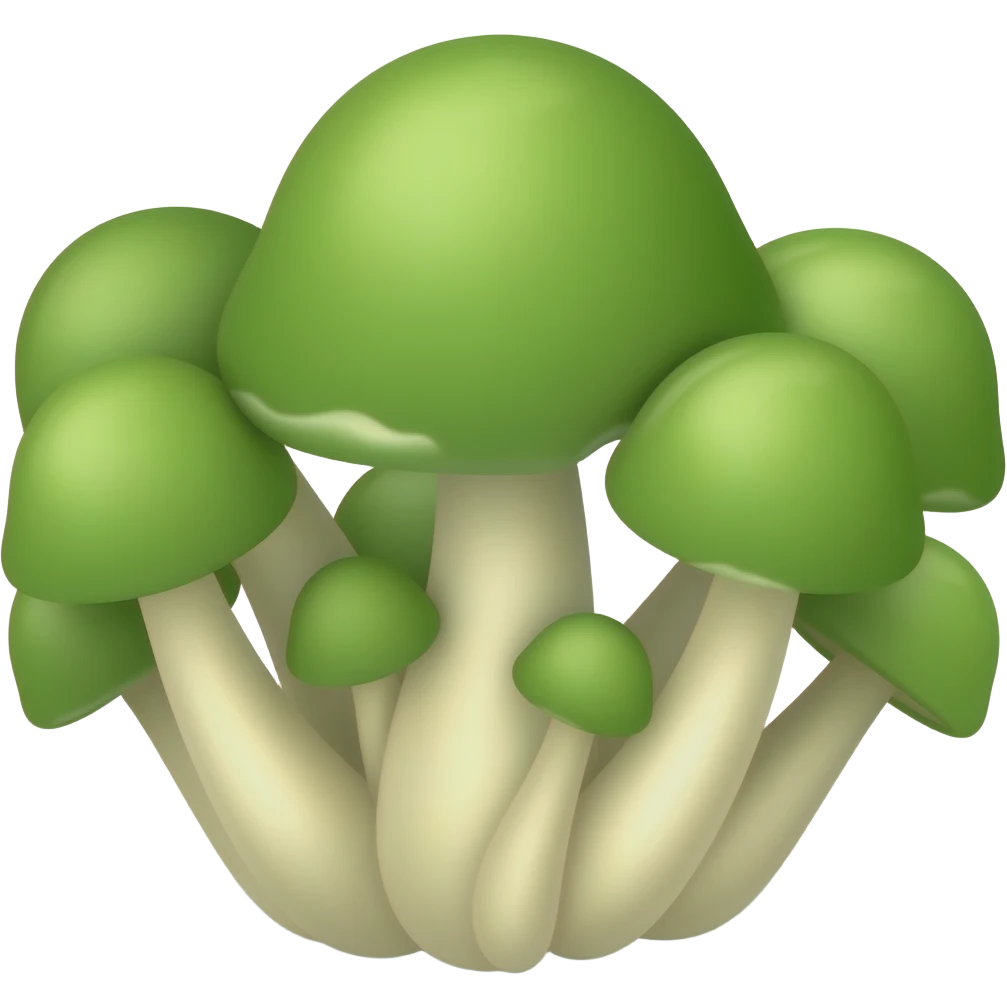 Bundle of green mushroom emoji