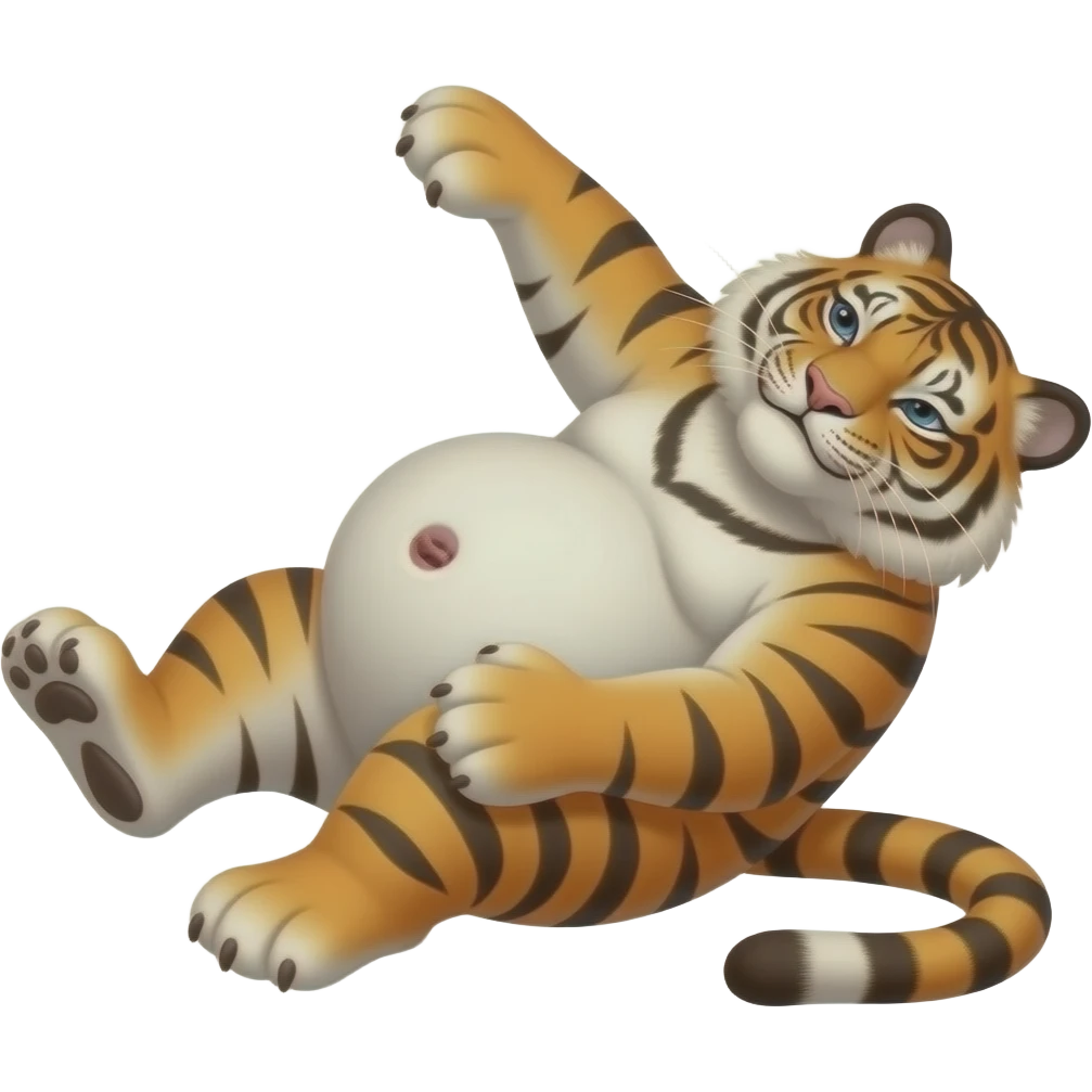 Make this Tiger girl get stuffed,her belly will be so big it would look like she has pregnancy bloating,dare to tickle that Tiger girl’s bellybutton,her gut rumbling echoes loud so you can listen to that full tummy,Tiger girl rolls around. emoji