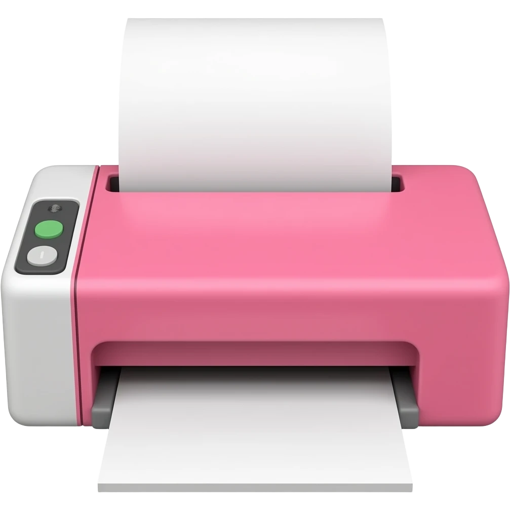 pink printer emoji