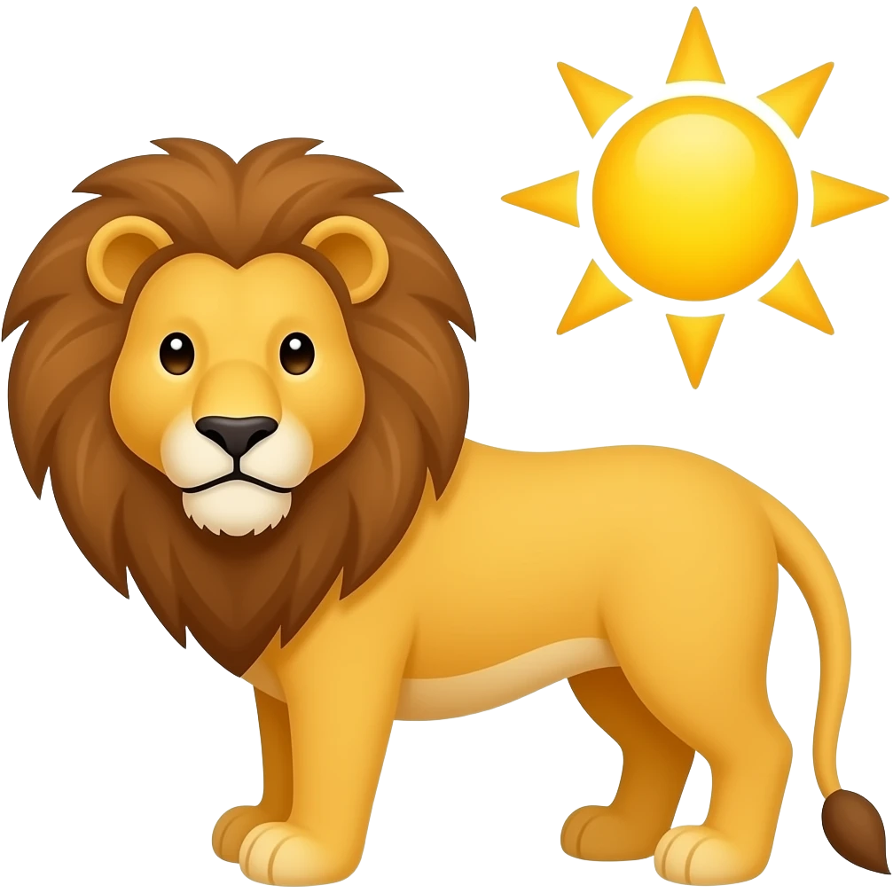 ایموجی شیر و خورشید emoji