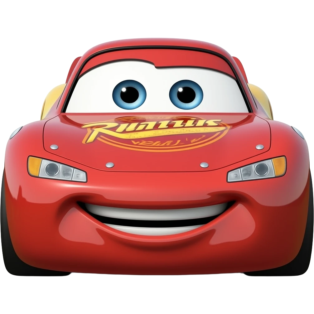 cars flash mcqueen highly detailed hyper realistic emoji