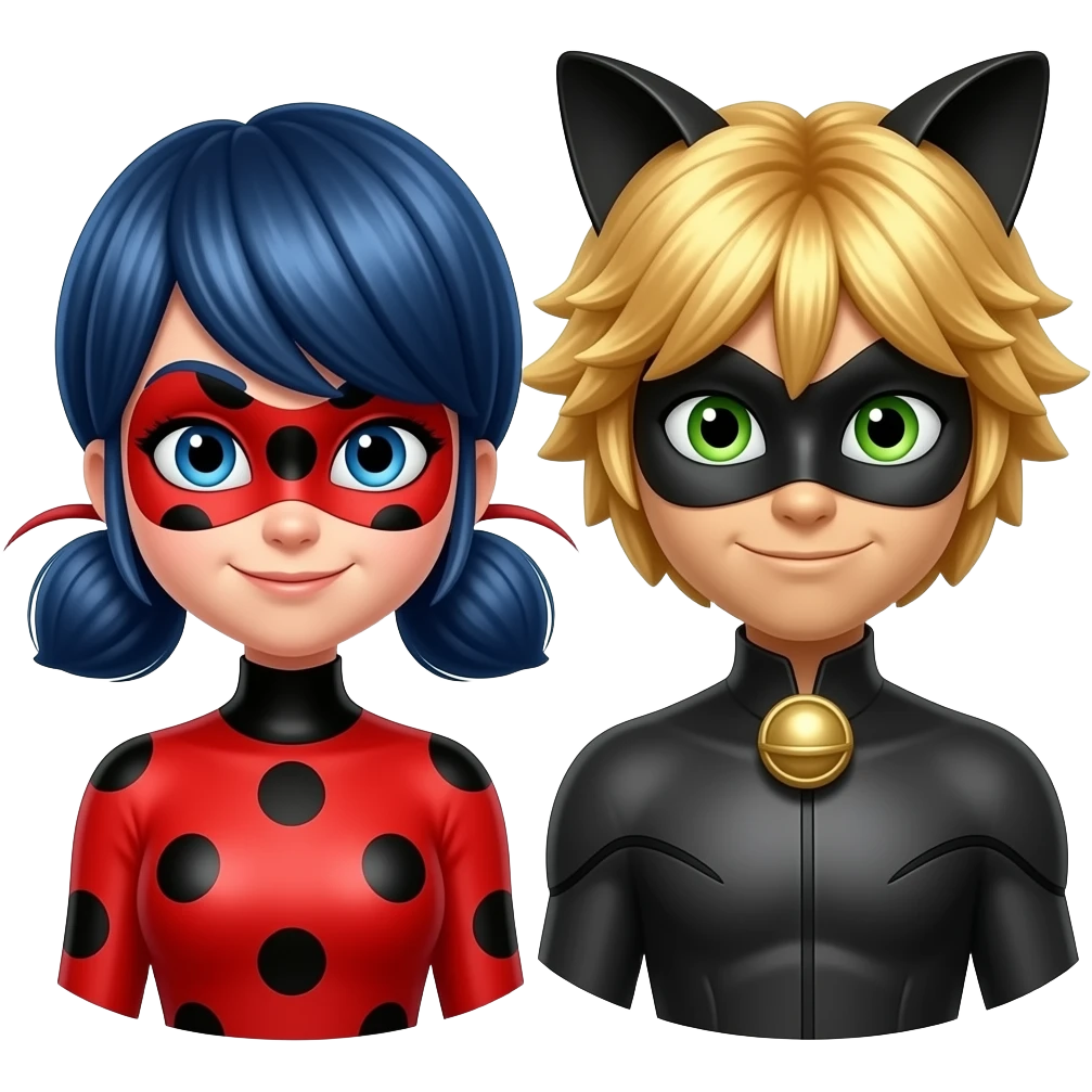 Miraculous ladybug and Cat Noir emoji