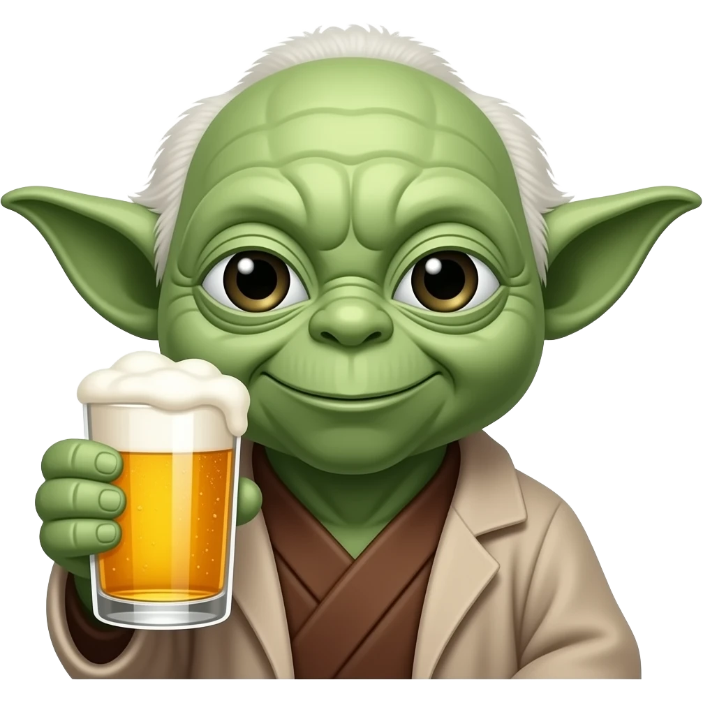 Yoda qui boit une bière emoji