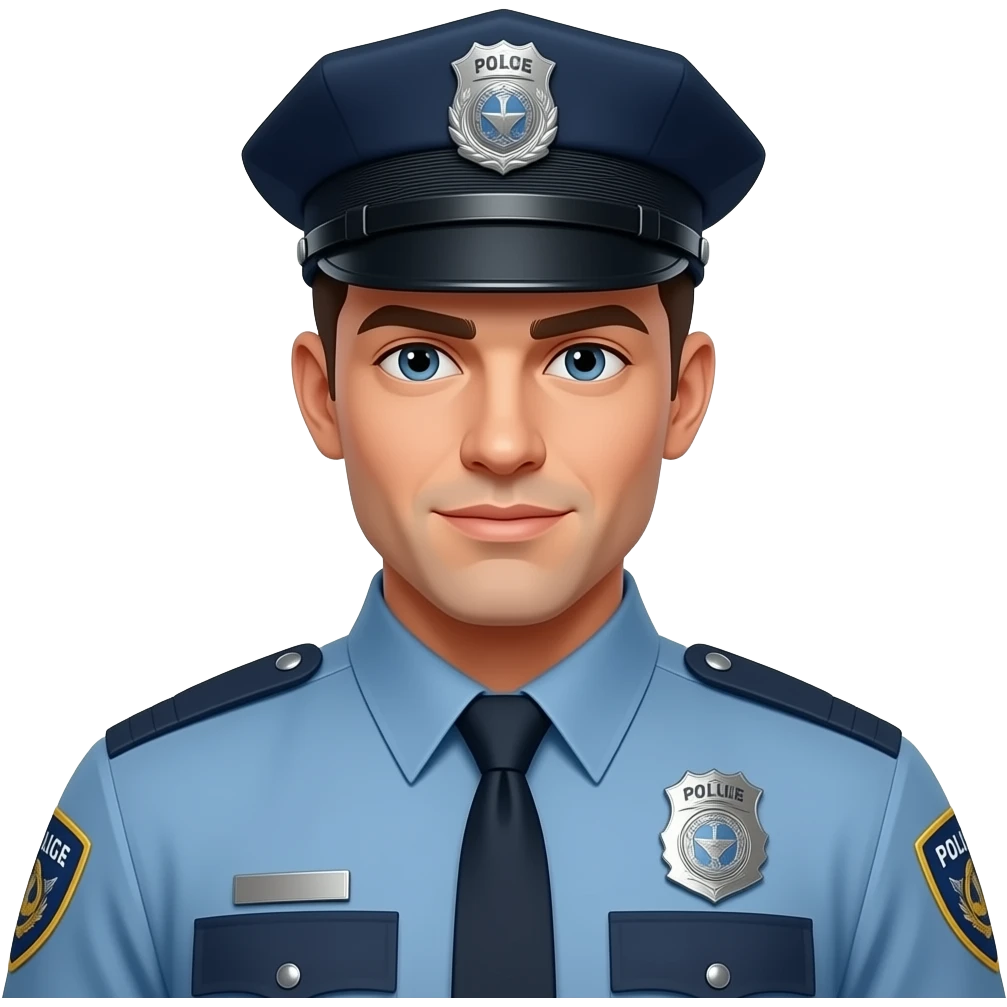 Futuristic Male police emoji
