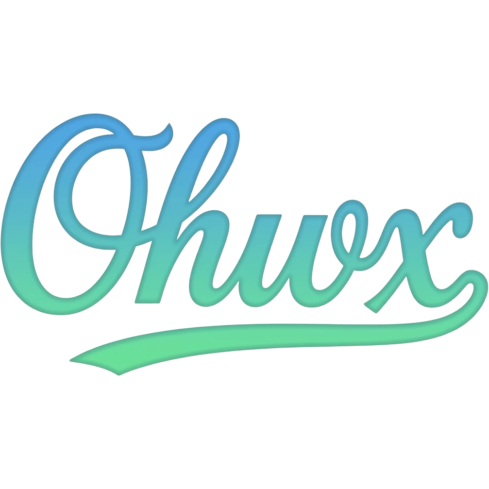 The word 'Online' in cursive fancy writing that's glowing blue green OMBRE with no background emoji