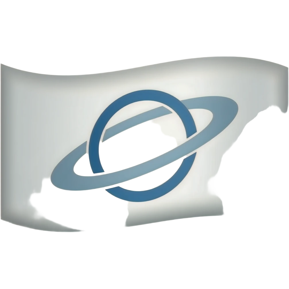White flag with orbit oval on it emoji
