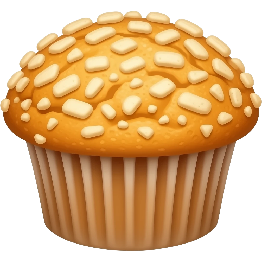 Carrot muffin with streusel topping emoji