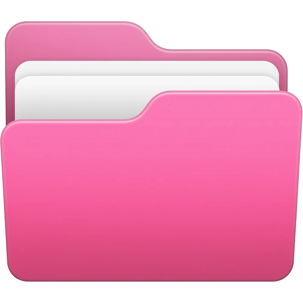 pink folder emoji