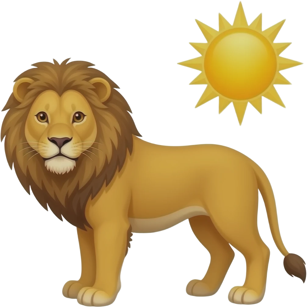 ایموجی شیر و خورشید emoji