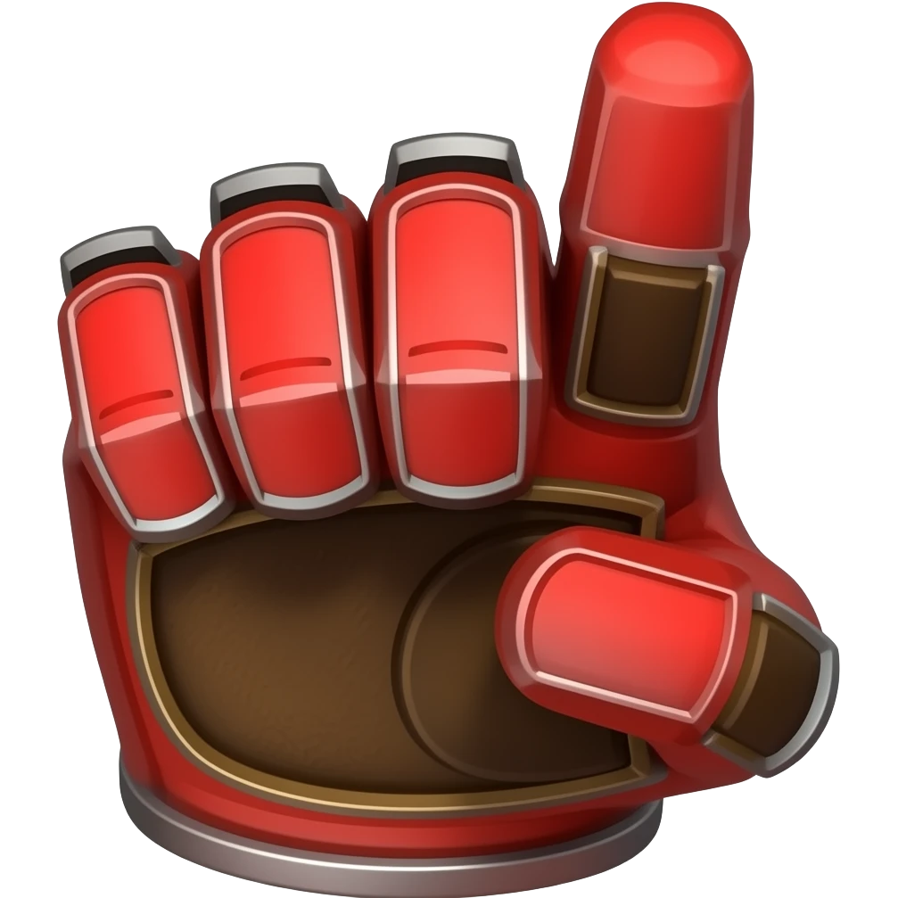 Red hot iron gauntlet emoji