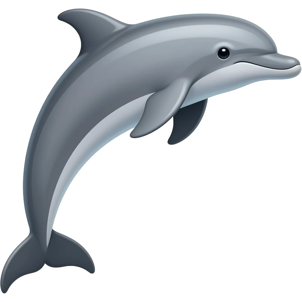 Dolphin turns to d emoji