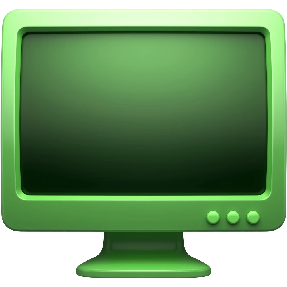 neon green monitor emoji