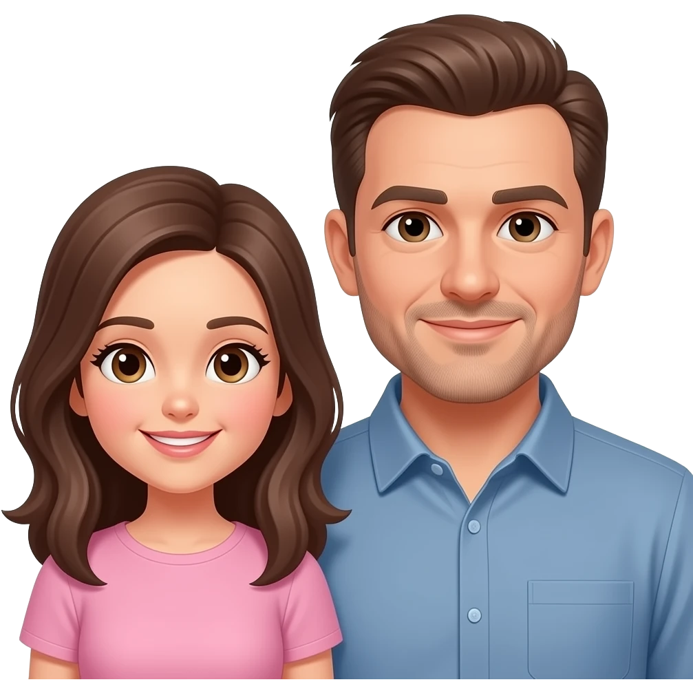 اصنع صورة فتاة مع زوجها emoji