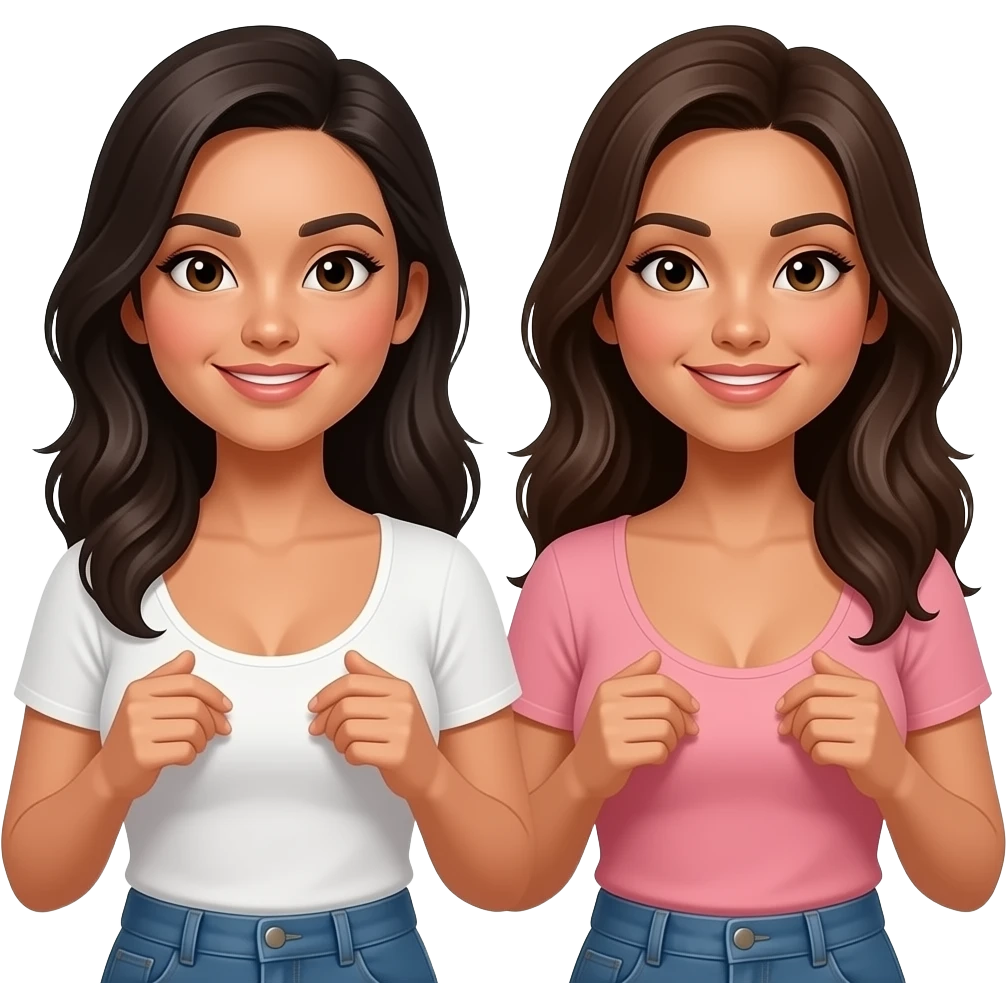 Two latina having tittys out emoji