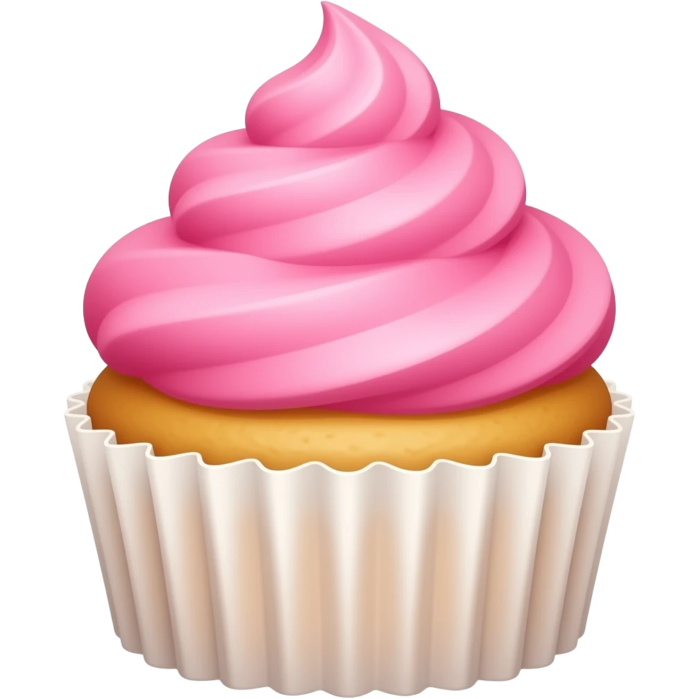 Cupcake with pink icing emoji