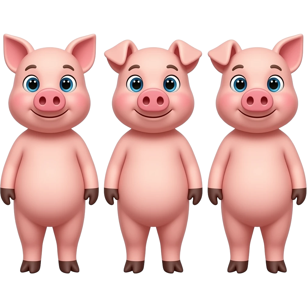 tre porci emoji