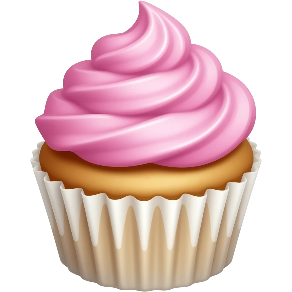Cupcake with pink icing emoji
