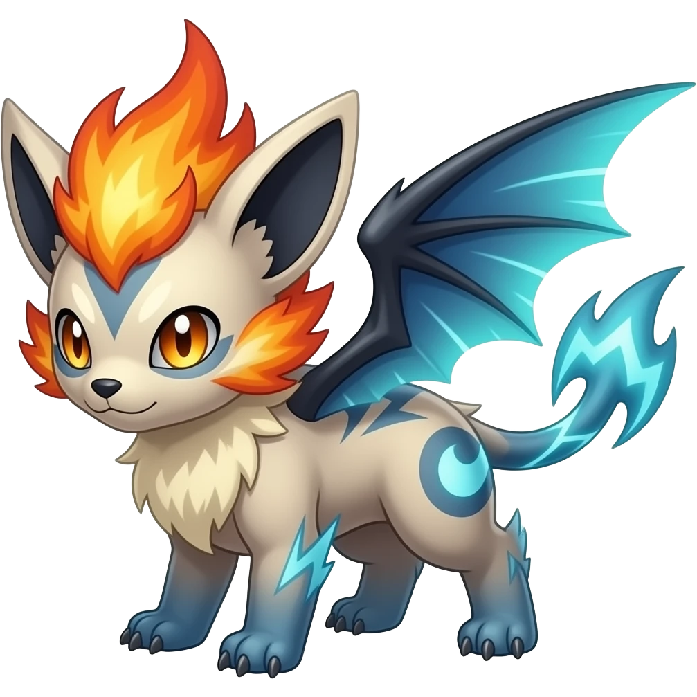 Pyroar-Furret-Shinx-Luxio-Luxray-Fakémon-animal-hybrid emoji